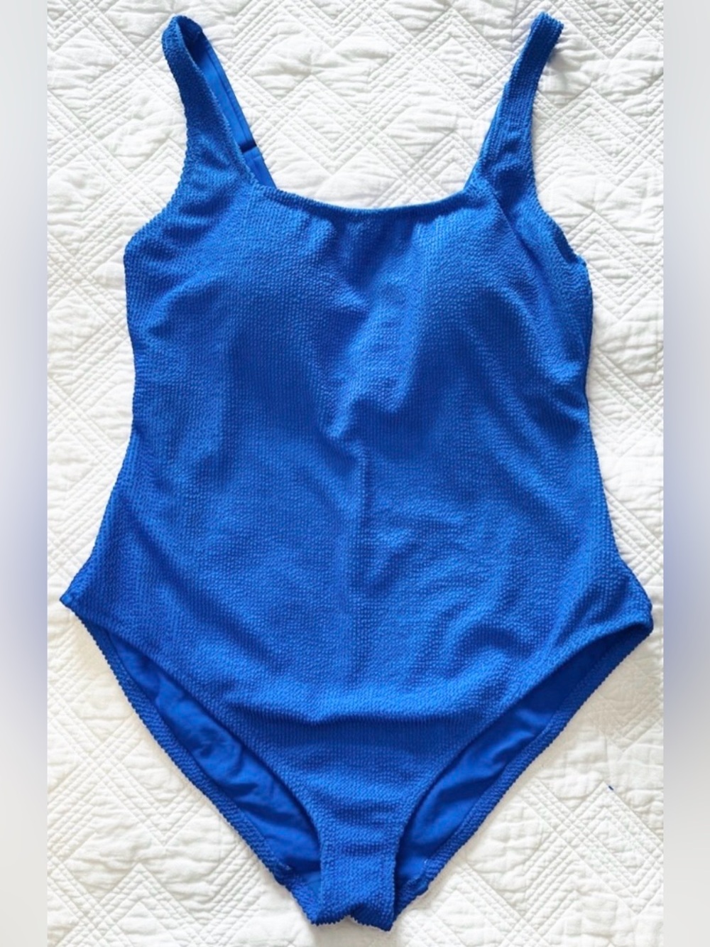 Shade & Shore Royal Blue Textured Swimsuit Size 18 EUC Summer Beach Swimwear